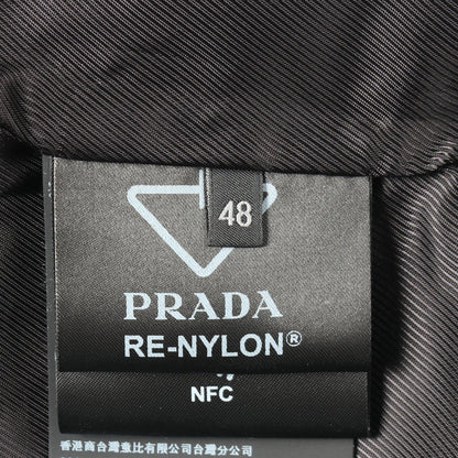 Re-Nylon トライアングルロゴ ブルゾン ナイロン ウール ブラック プラダ