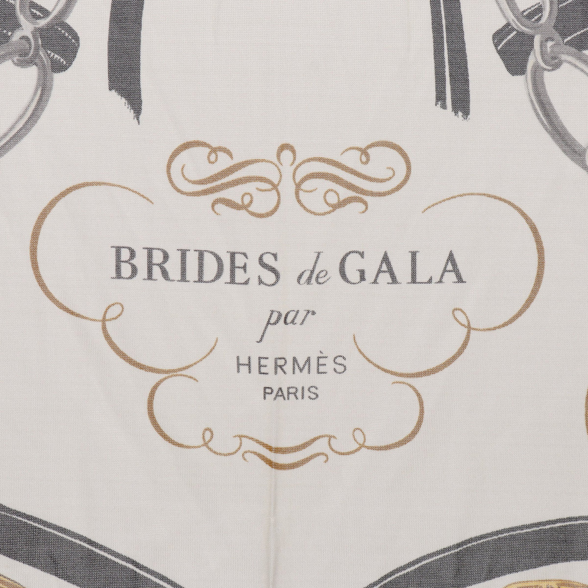 スムーズカレ90 BRIDES de GALA スカーフ シルク ブラック エルメス