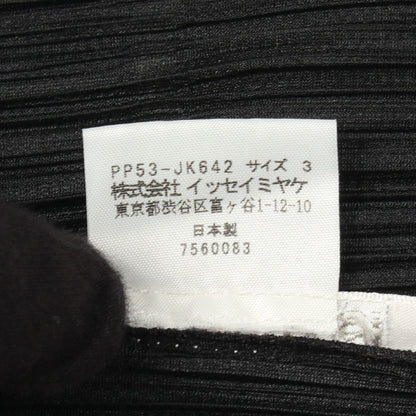 プリーツ リーフ 長袖 カットソー ブラック レッド グリーン プリーツプリーズ