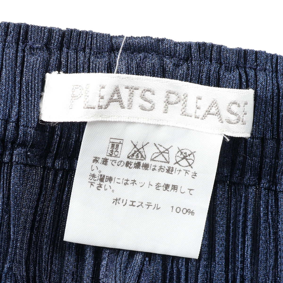 プリーツ イージーパンツ ネイビー プリーツプリーズ ボトムス PLEATS PLEASE