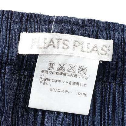プリーツ イージーパンツ ネイビー プリーツプリーズ ボトムス PLEATS PLEASE