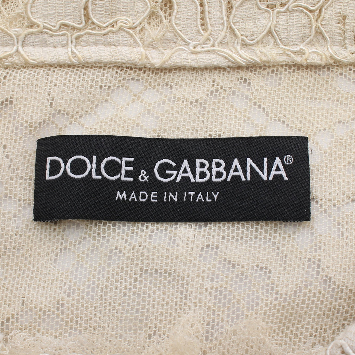 レース コート コットン アイボリー ドルチェアンドガッバーナ アウター DOLCE&GABBANA