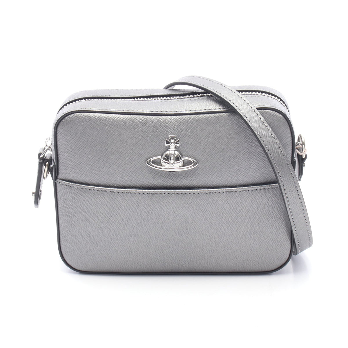 CAMERA BAG ショルダーバッグ レザー グレー ヴィヴィアンウエストウッド