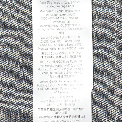 半袖 キッズ デニムジャケット コットン ヘンプ インディゴブルー グッチ