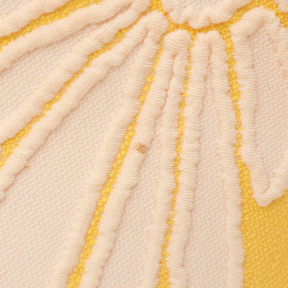 花柄 ジャガード ミニ スカート ナイロン イエロー ホワイト ミュウミュウ