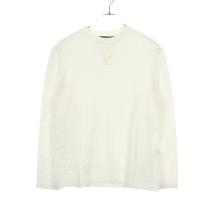 エンボスLVロゴ 長袖Tシャツ コットン ホワイト ルイヴィトン