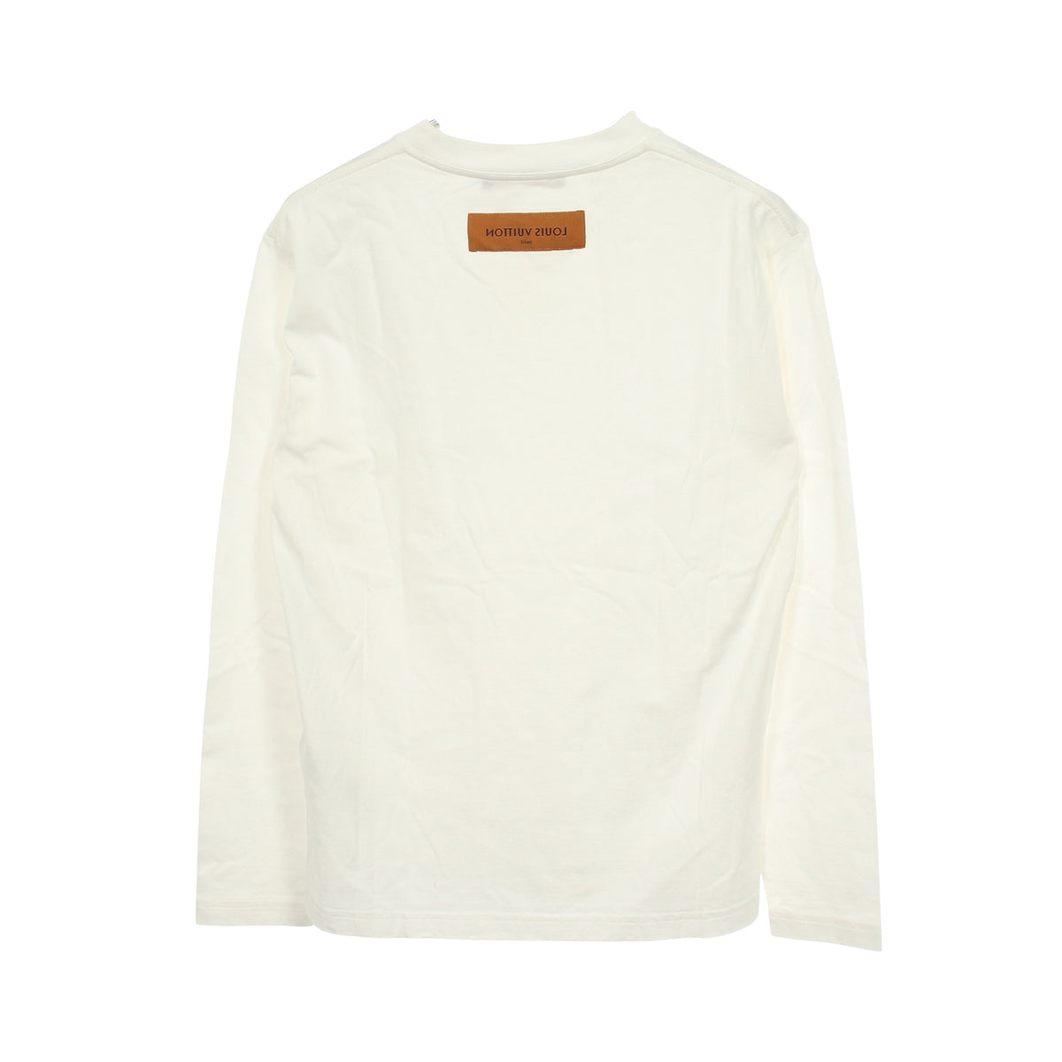 エンボスLVロゴ 長袖Tシャツ コットン ホワイト ルイヴィトン