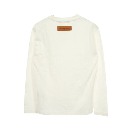 エンボスLVロゴ 長袖Tシャツ コットン ホワイト ルイヴィトン