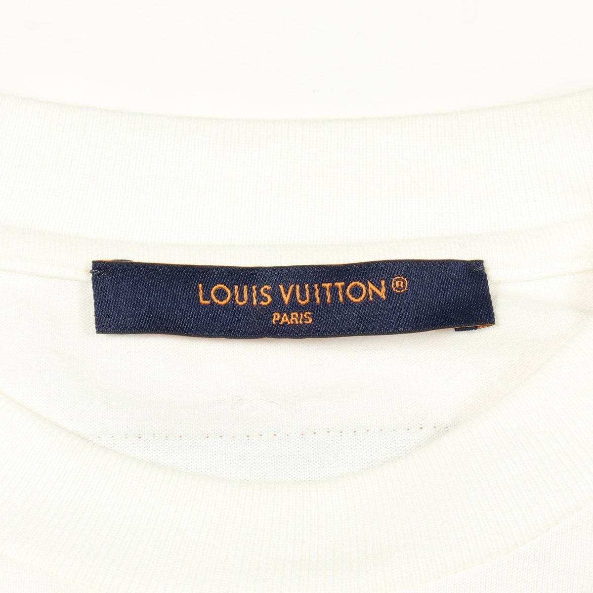 エンボスLVロゴ 長袖Tシャツ コットン ホワイト ルイヴィトン
