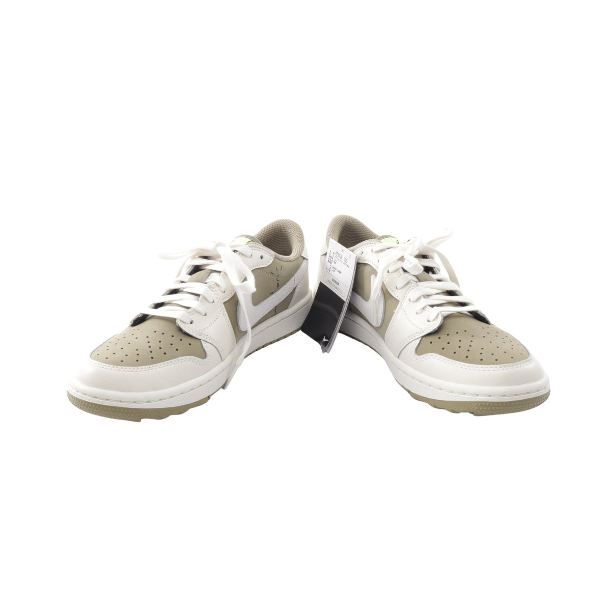 Nike × Travis Scott エアジョーダン 1 LOW G NRG スニーカー レザー ファブリック カーキグリーン オフホワイト ブラック ナイキ