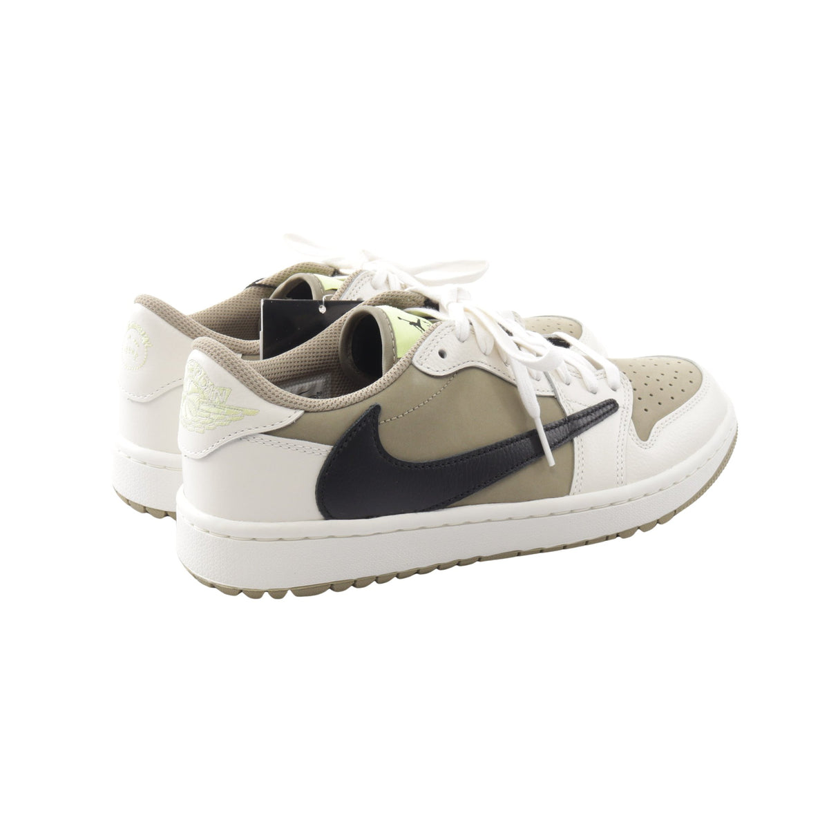 Nike × Travis Scott エアジョーダン 1 LOW G NRG スニーカー レザー ファブリック カーキグリーン オフホワイト ブラック ナイキ