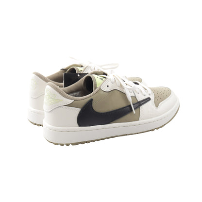 Nike × Travis Scott エアジョーダン 1 LOW G NRG スニーカー レザー ファブリック カーキグリーン オフホワイト ブラック ナイキ