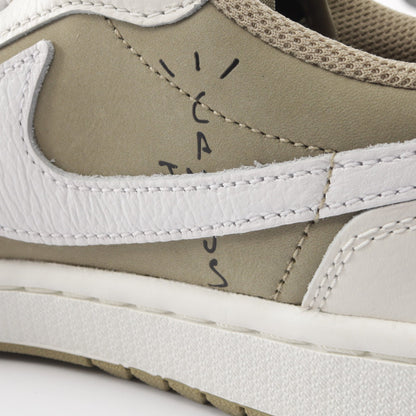 Nike × Travis Scott エアジョーダン 1 LOW G NRG スニーカー レザー ファブリック カーキグリーン オフホワイト ブラック ナイキ
