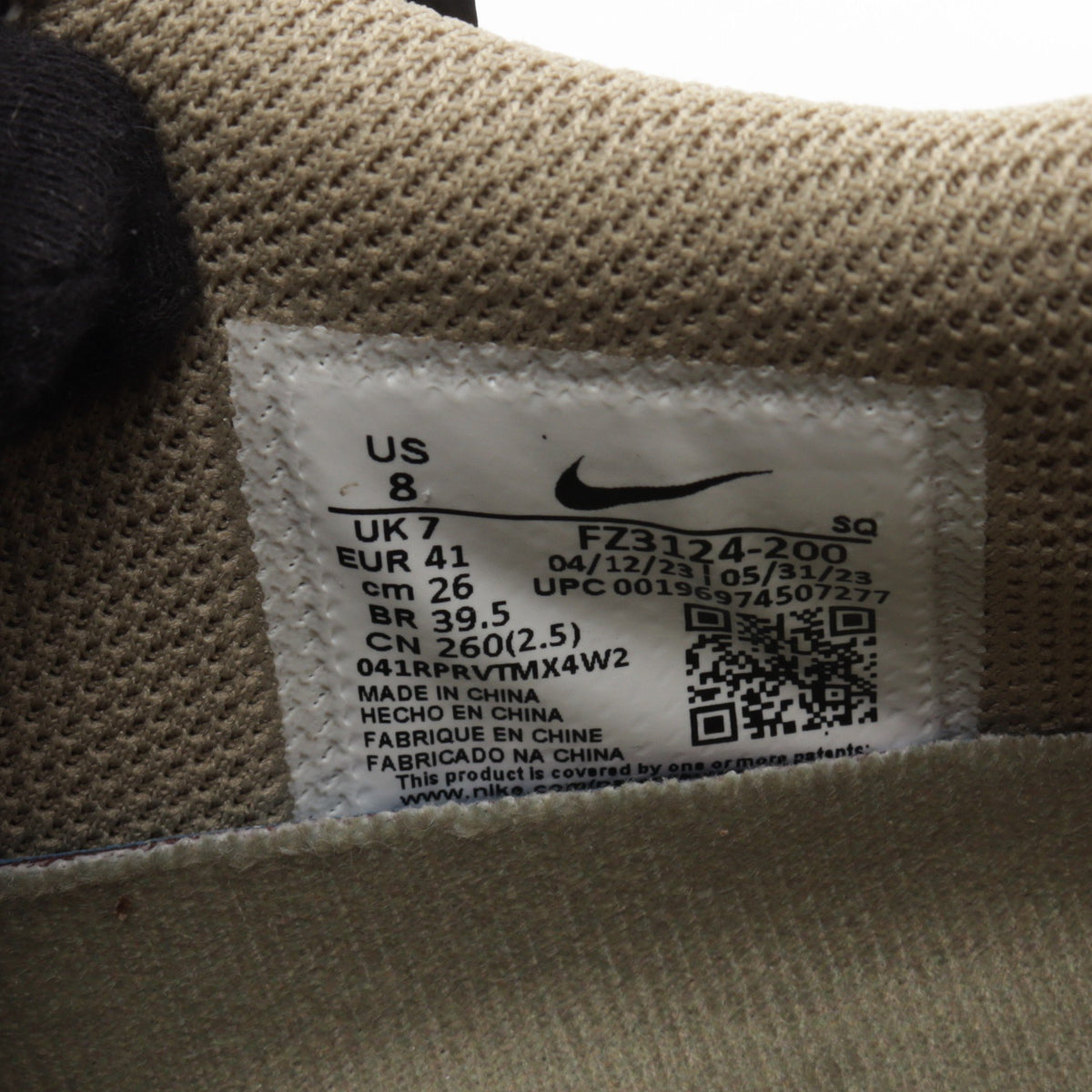 Nike × Travis Scott エアジョーダン 1 LOW G NRG スニーカー レザー ファブリック カーキグリーン オフホワイト ブラック ナイキ