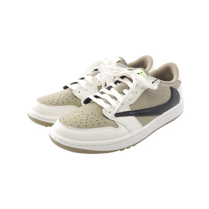Nike × Travis Scott エアジョーダン 1 LOW G NRG スニーカー レザー ファブリック カーキグリーン オフホワイト ブラック ナイキ
