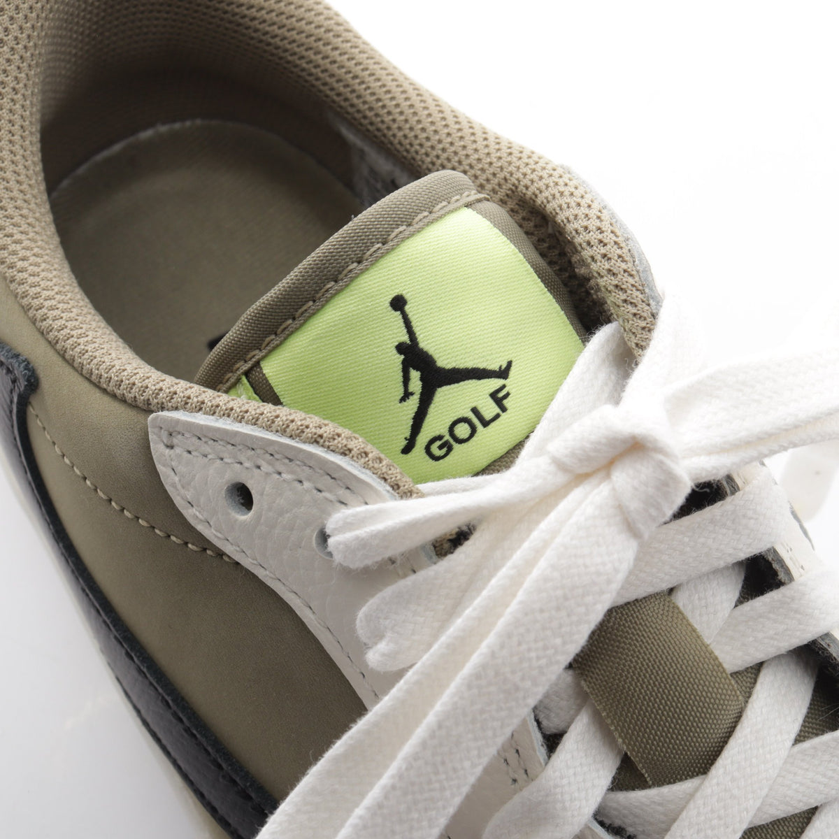 Nike × Travis Scott エアジョーダン 1 LOW G NRG スニーカー レザー ファブリック カーキグリーン オフホワイト ブラック ナイキ