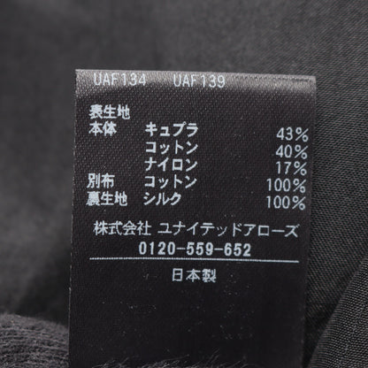 チェック柄 スカート キュプラ コットン ナイロン ブラック ネイビー ドゥロワー