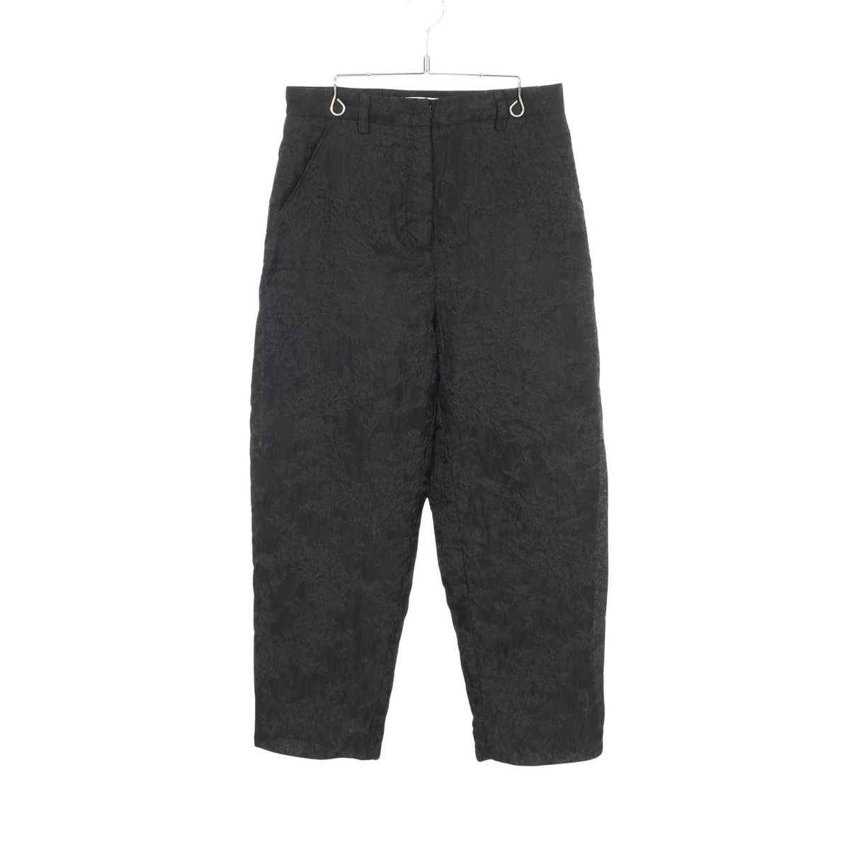 SAMI TROUSERS 花柄 エンボス加工 パンツ コットン ブラック セシリーバンセン