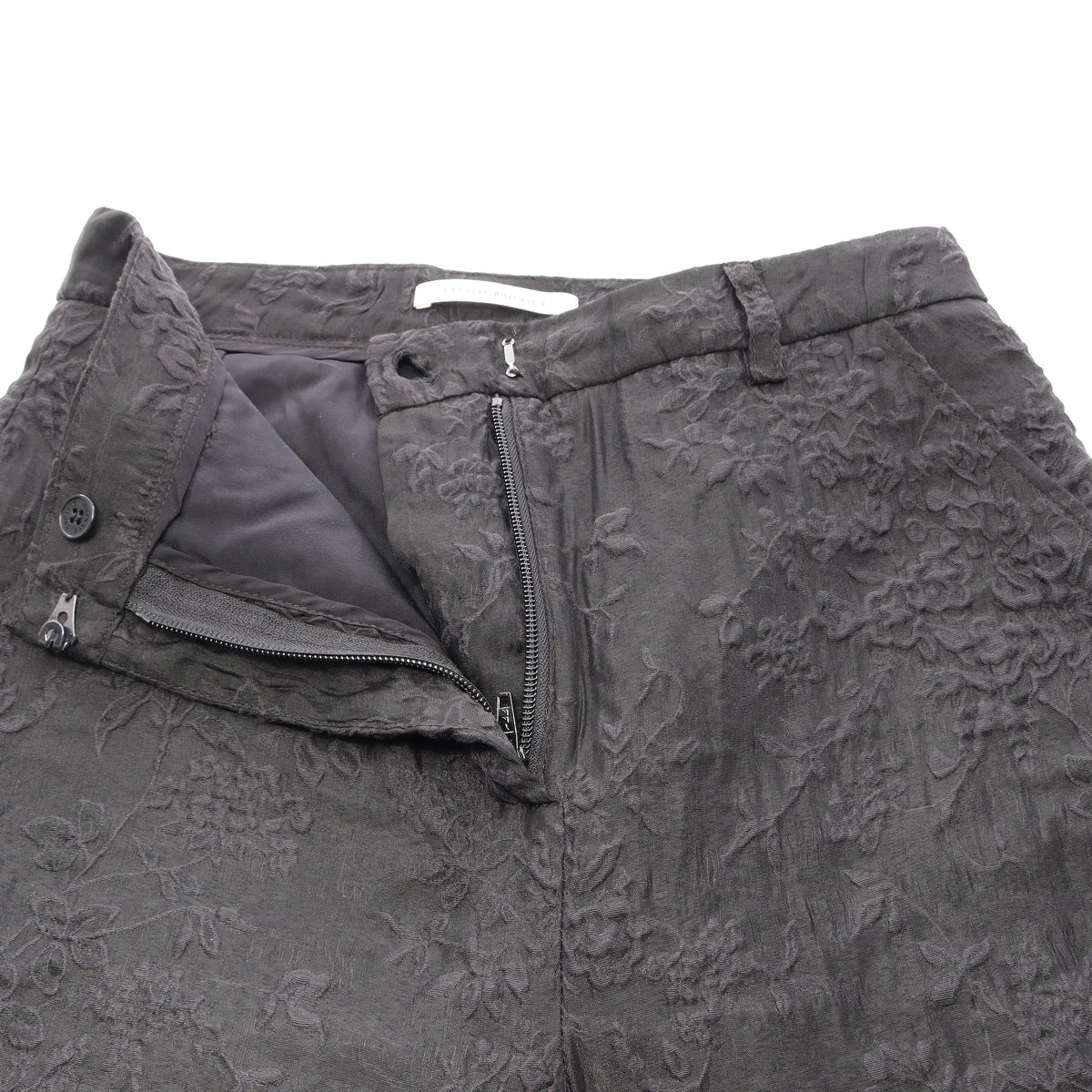 SAMI TROUSERS 花柄 エンボス加工 パンツ コットン ブラック セシリーバンセン