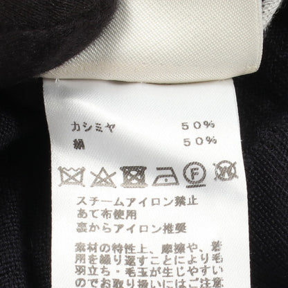 BRIDES DE GALA 長袖 ニット カシミヤ シルク ネイビー ホワイト エルメス