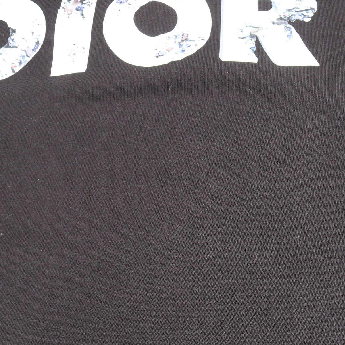 DIOR × Daniel Arsham ロゴプリント 半袖Tシャツ コットン ブラック ディオール