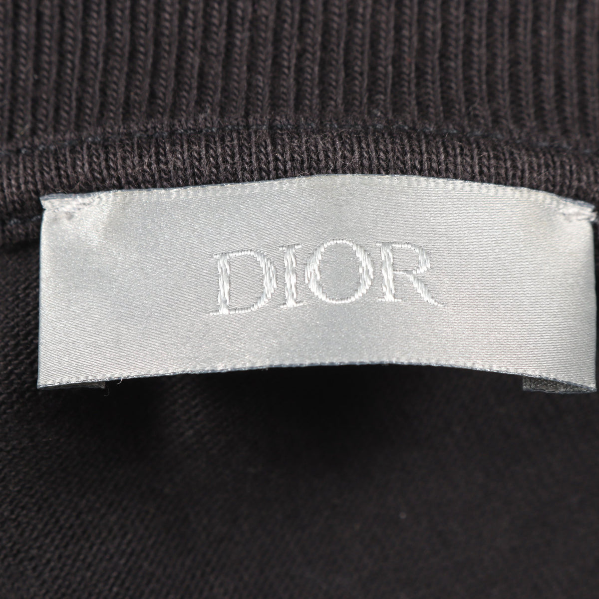 DIOR × Daniel Arsham ロゴプリント 半袖Tシャツ コットン ブラック ディオール