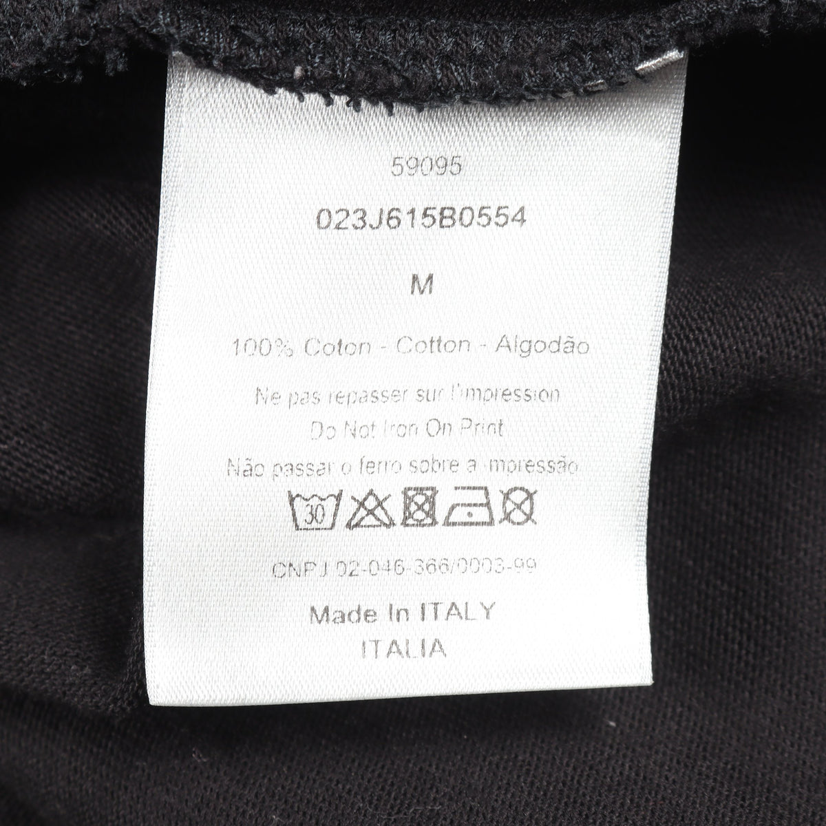 DIOR × Daniel Arsham ロゴプリント 半袖Tシャツ コットン ブラック ディオール