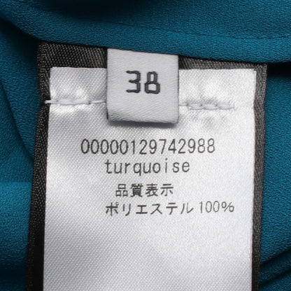 半袖 ボウタイ ブラウス ブルーグリーン バレンシアガ