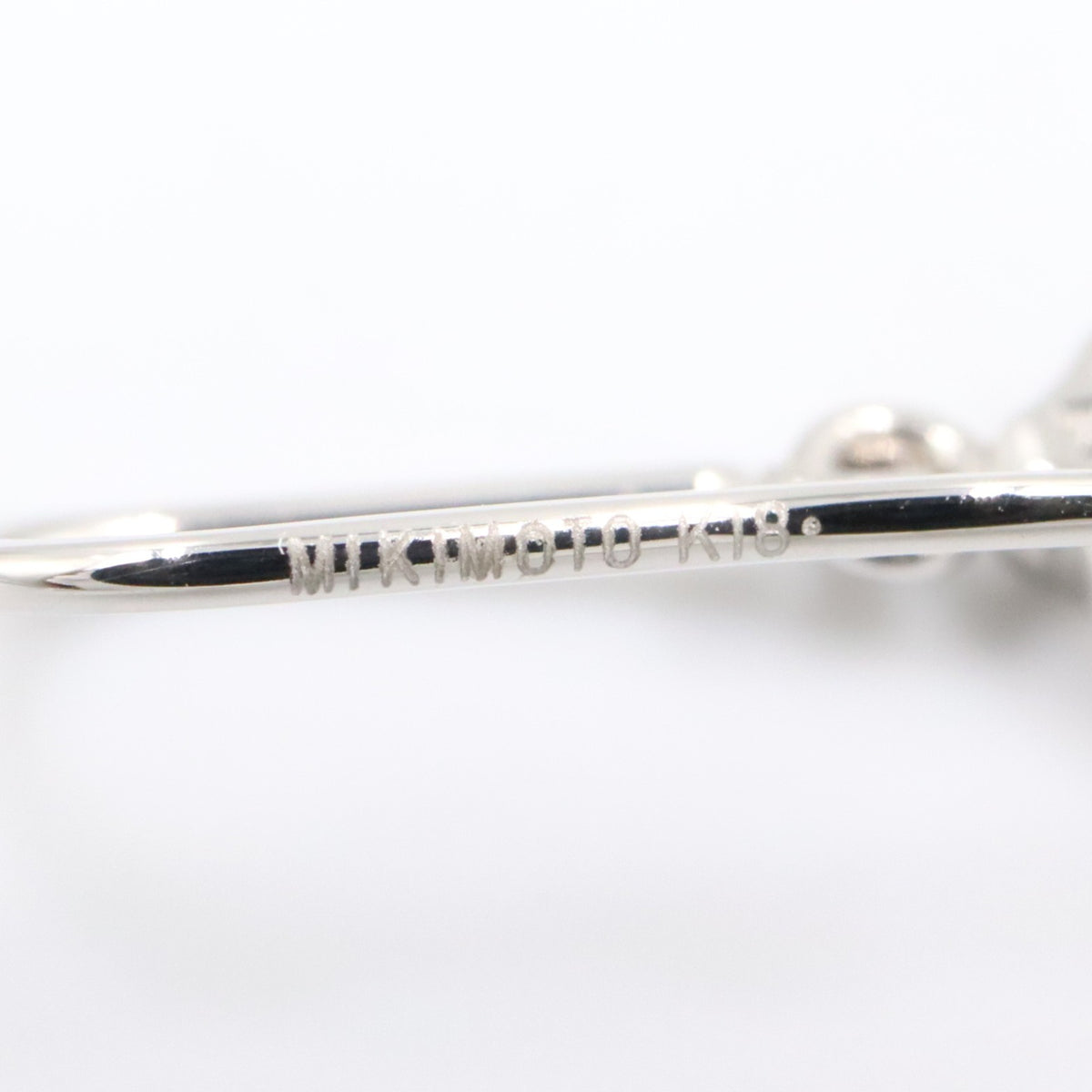 シャンデリアドロップ パール ネックレス ピアス 2点セット ネックレス K18WG パール ダイヤモンド ホワイトゴールド ホワイト クリア ミキモト