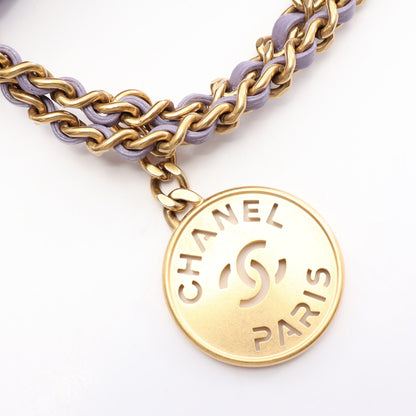 CHANEL 22 ミニ 2WAY チェーンショルダーバッグ キャビアスキン ライトパープル ゴールド金具 シャネル