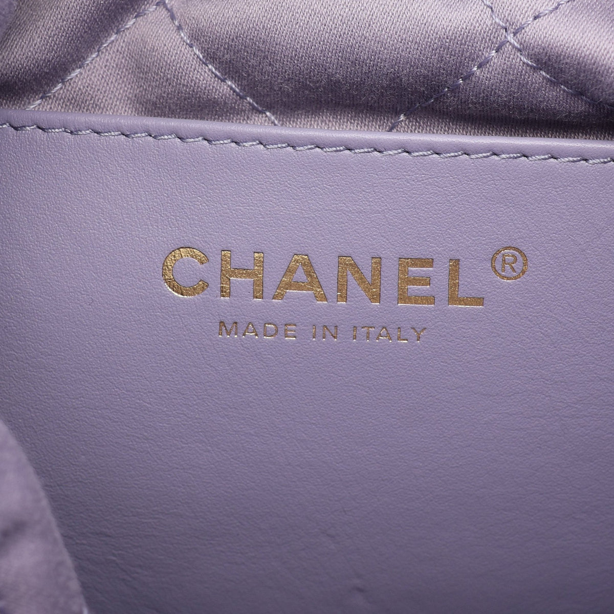 CHANEL 22 ミニ 2WAY チェーンショルダーバッグ キャビアスキン ライトパープル ゴールド金具 シャネル