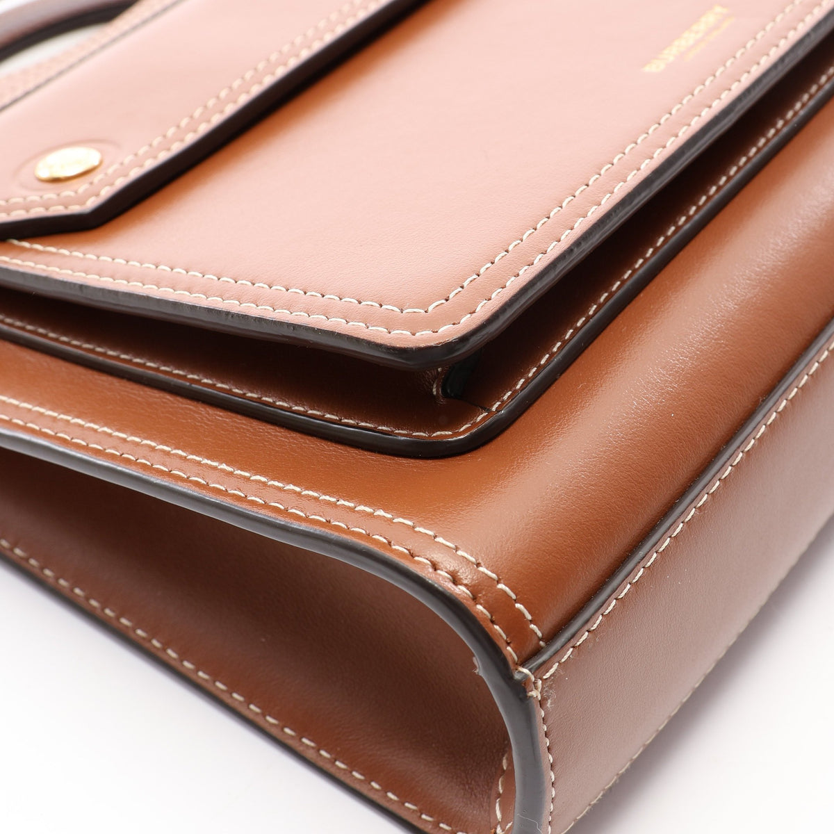 MN POCKET BAG 2WAY ハンドバッグ レザー ブラウン バーバリー