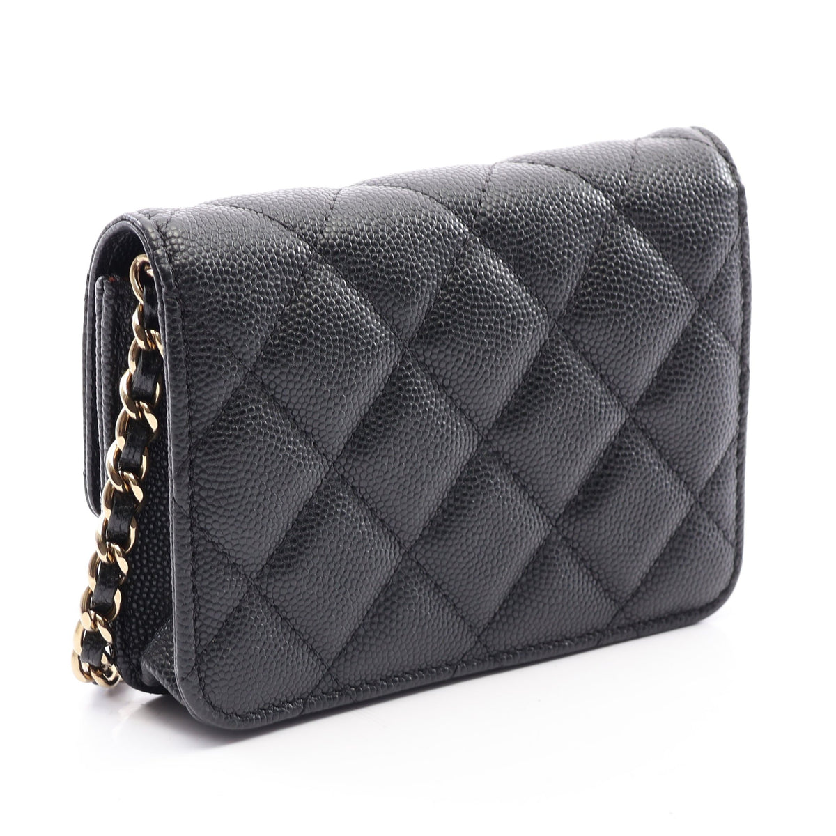 ミニマトラッセ チェーンショルダーバッグ キャビアスキン ブラック ゴールド金具 シャネル バッグ CHANEL