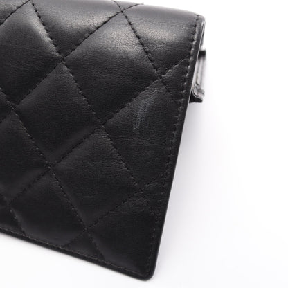 カンボンライン 二つ折り財布 レザー エナメルレザー ブラック シルバー金具 シャネル 財布・小物 CHANEL