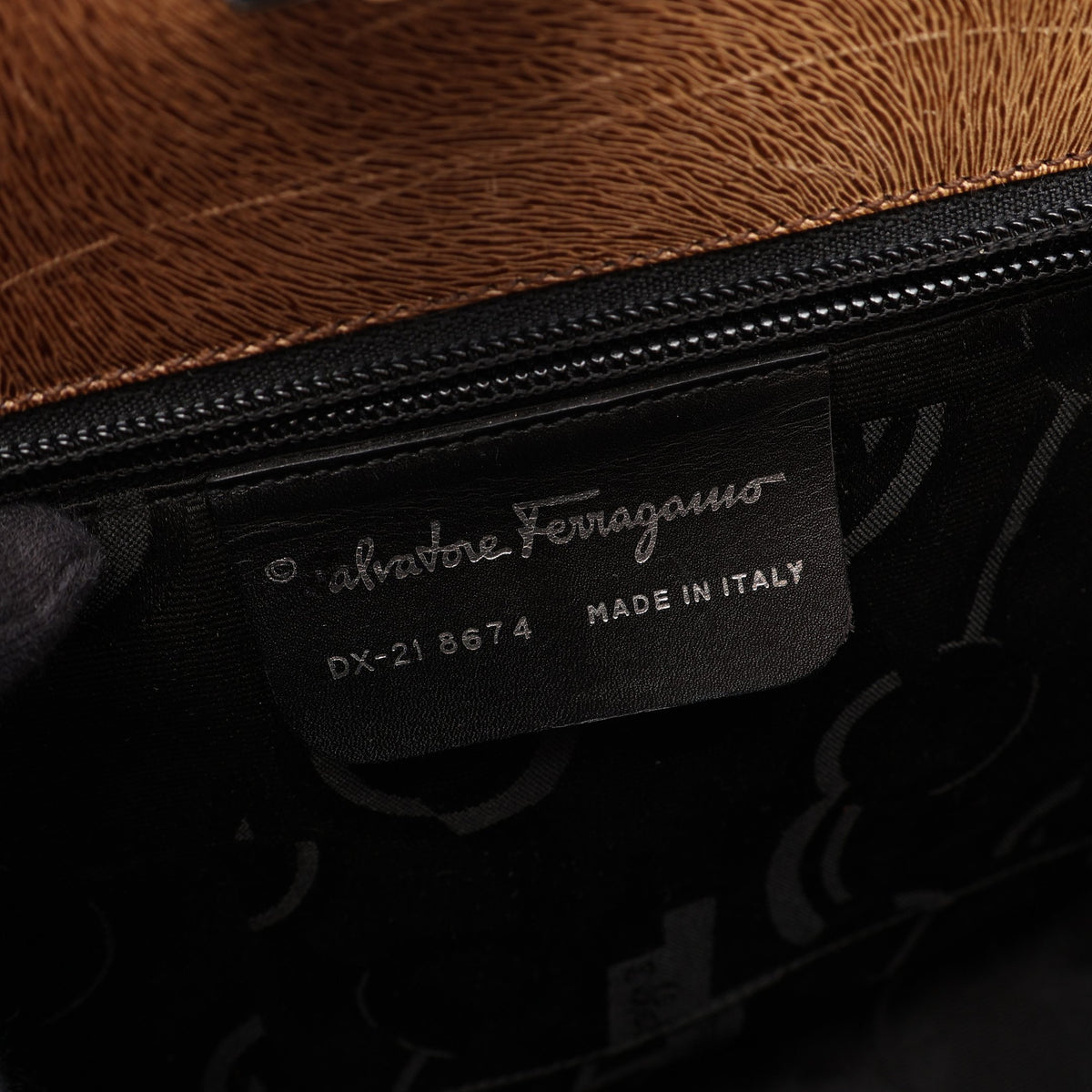 ガンチーニ 2WAY ハンドバッグ レザー イエローブラウン サルヴァトーレフェラガモ バッグ Salvatore Ferragamo