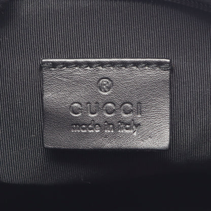 GGキャンバス ハンドバッグ キャンバス レザー ブラック グッチ