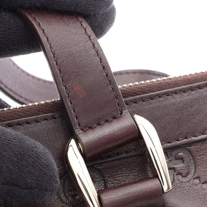 アビー グッチシマ ショルダーバッグ トートバッグ レザー ダークブラウン グッチ