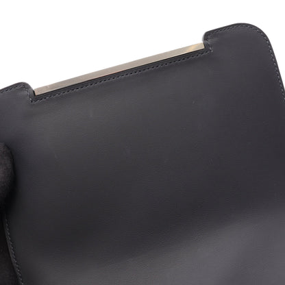 ゲタ ブルーニュイ ショルダーバッグ エバーカラー ネイビー シルバー金具 G刻印 エルメス