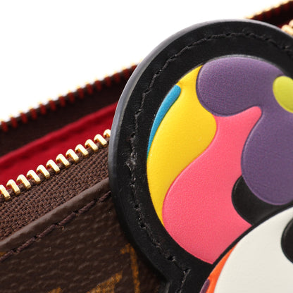 LV × TM ポシェットアクセソワール モノグラムパンダ 村上隆 2WAY ハンドバッグ PVC レザー ブラウン マルチカラー ルイヴィトン