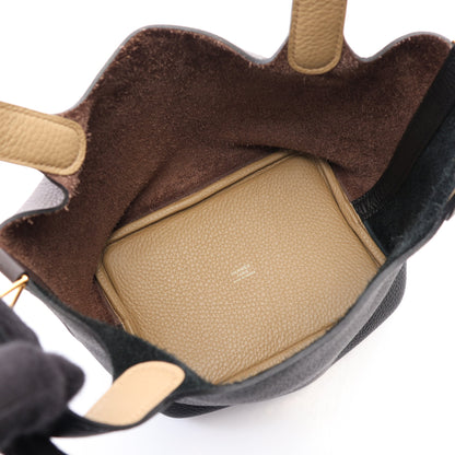 ピコタンロックPM マカサー ベージュマルファ ハンドバッグ トリヨンクレマンス ブラック ダークブラウン ベージュ ゴールド金具 B刻印 エルメス