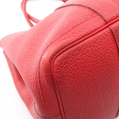 ガーデンパーティPM ルージュカザック ハンドバッグ トートバッグ ネゴンダ レッド シルバー金具 □R刻印 エルメス