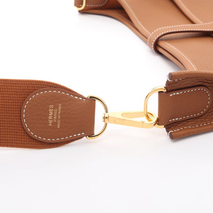 エヴリン 3 トロワ PM ゴールド ショルダーバッグ トリヨンクレマンス ブラウン ゴールド金具 K刻印 エルメス