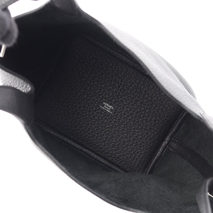 ピコタンロックPM ハンドバッグ トリヨンクレマンス ブラック シルバー金具 G刻印 エルメス