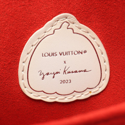 LV × YK メティス モノグラムアンプラント インフィニティドット ルージュ 草間彌生 2WAY ハンドバッグ レザー レッド ルイヴィトン