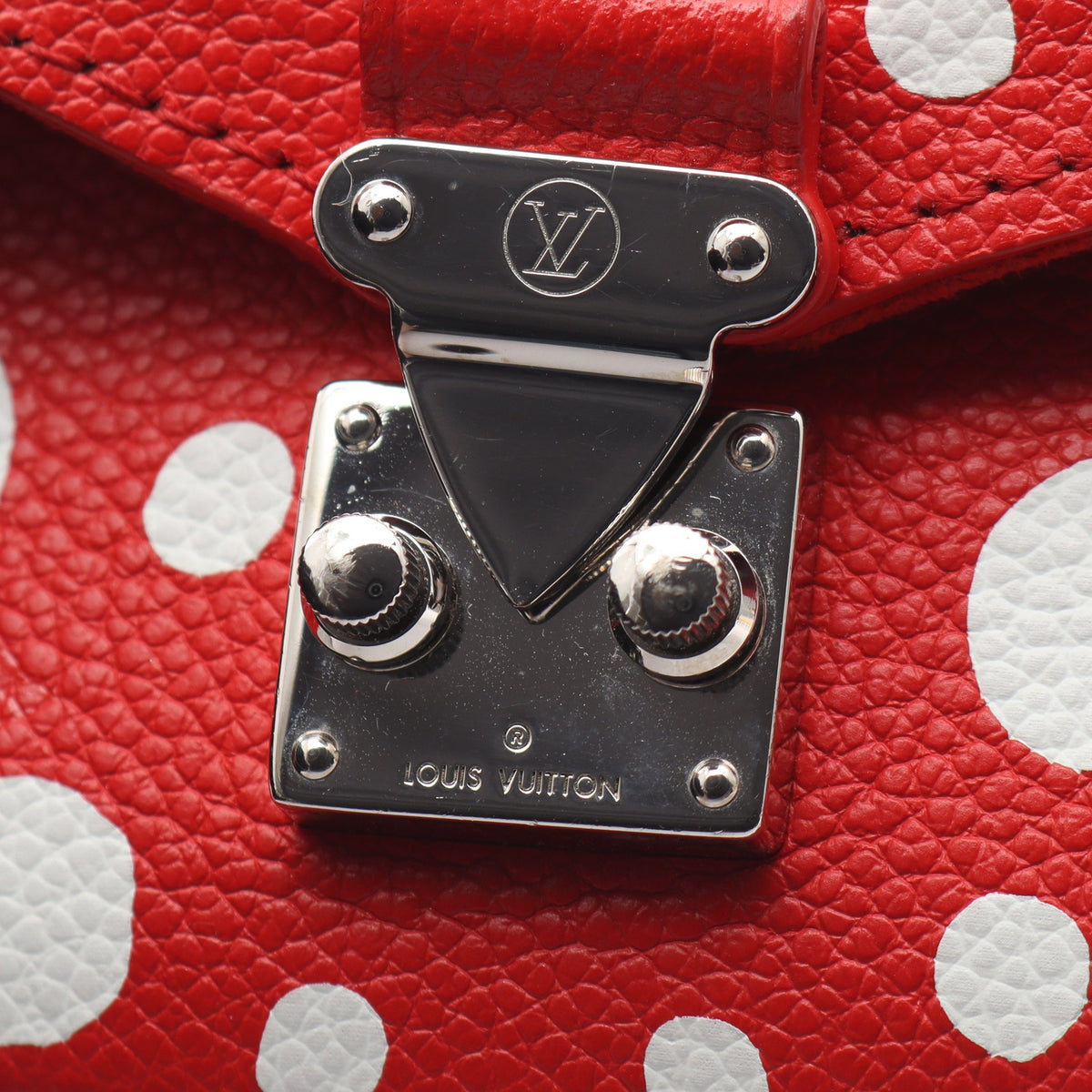LV × YK メティス モノグラムアンプラント インフィニティドット ルージュ 草間彌生 2WAY ハンドバッグ レザー レッド ルイヴィトン