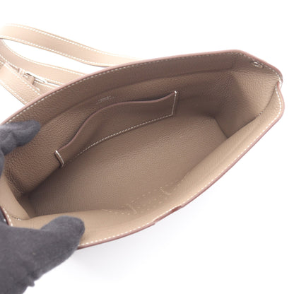 ヴィド ポッシュ エトゥープ ショルダーバッグ トゴ グレーブラウン シルバー金具 G刻印 エルメス