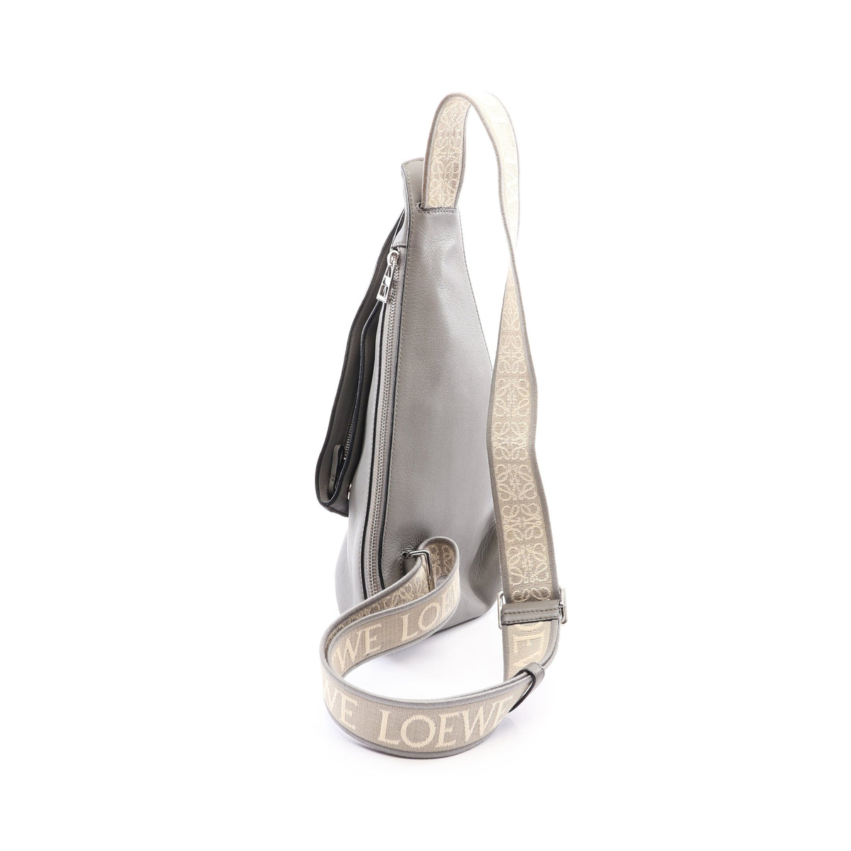 ANTON SLING アントン スリング ボディバッグ レザー グレー ロエベ