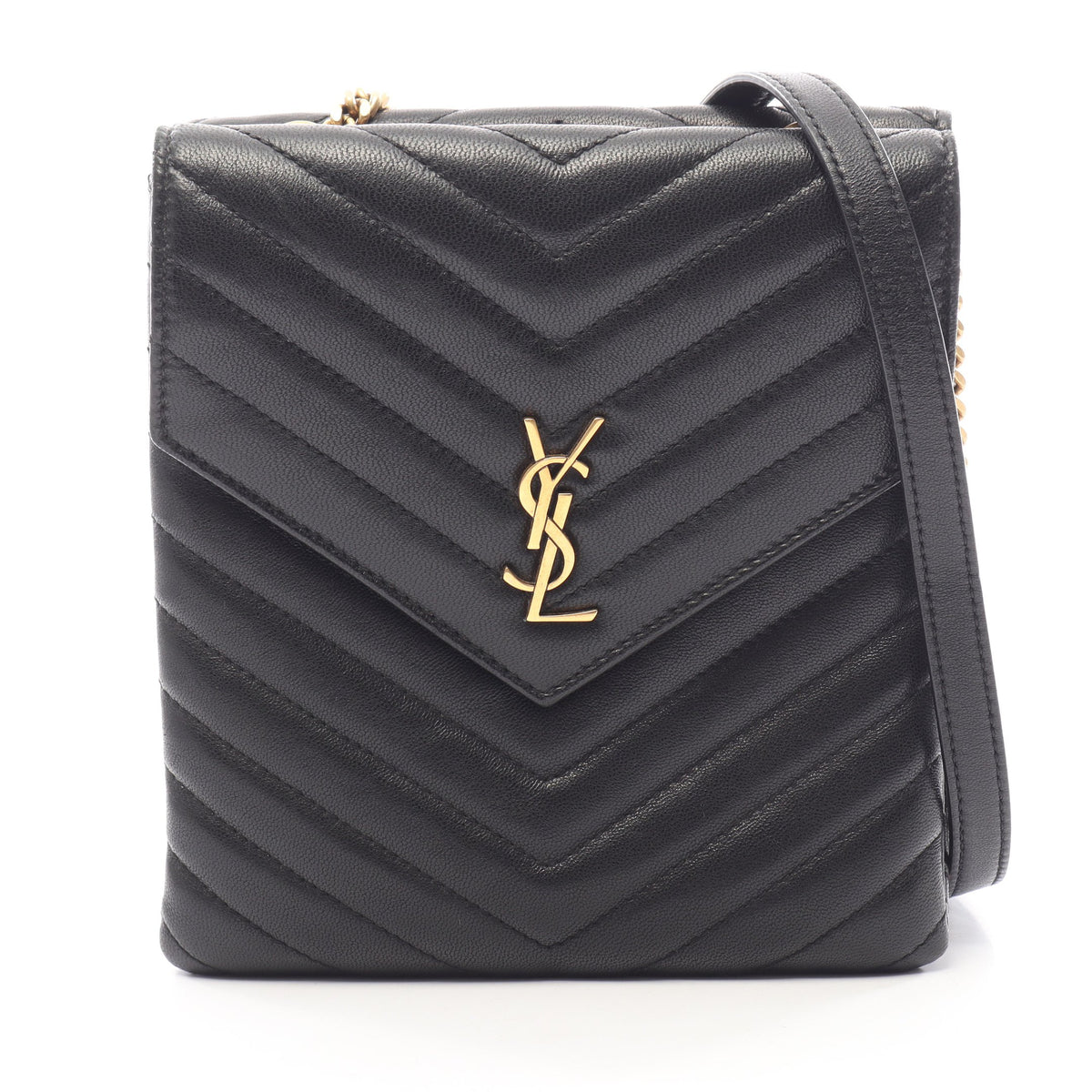 YSLロゴ チェーンショルダーバッグ レザー ブラック サンローランパリ