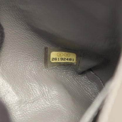 マトラッセ Wフラップ Wチェーンショルダーバッグ ラムスキン グレー ブラック ゴールド金具 シャネル バッグ CHANEL