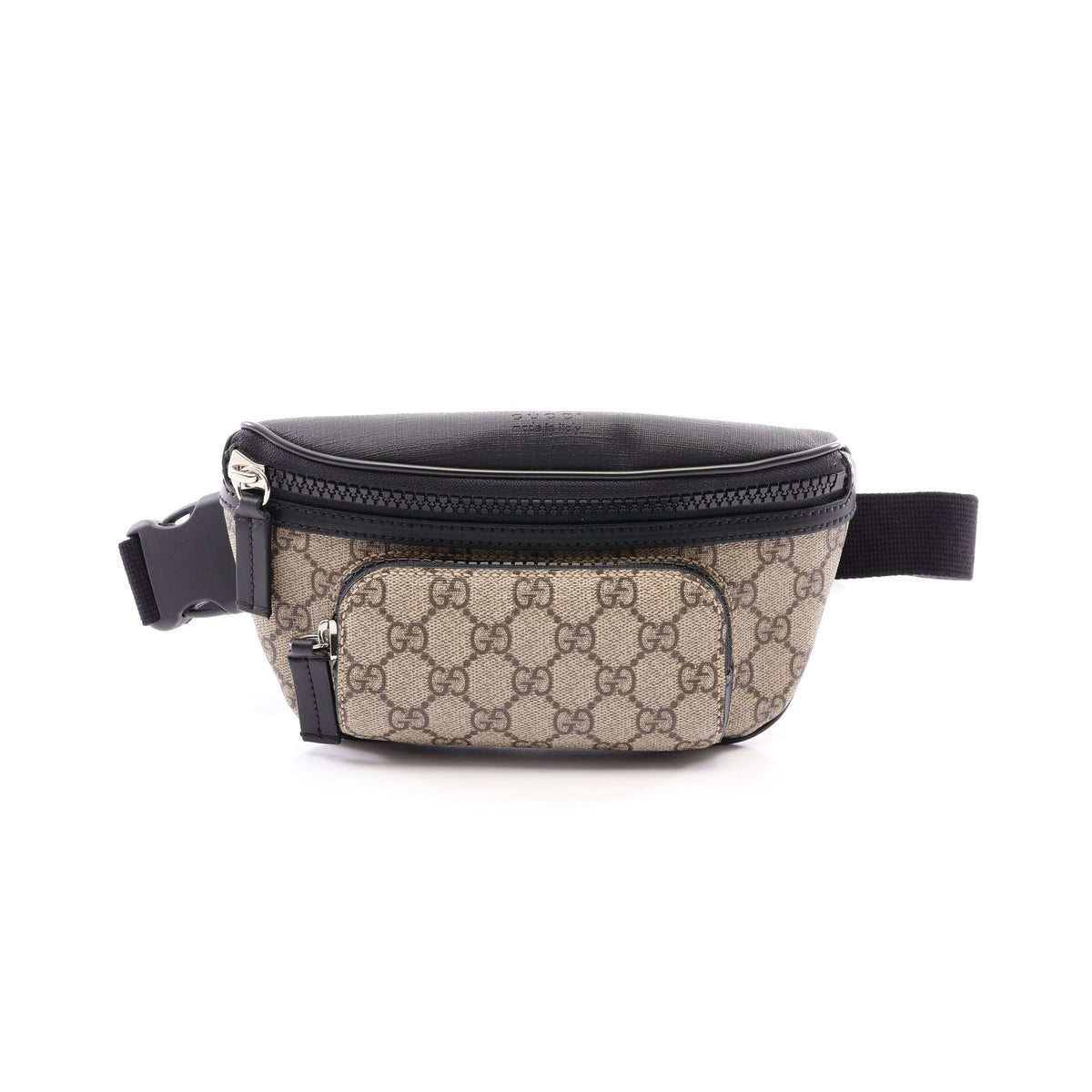 GGスプリーム ベルトバッグ ボディバッグ ウエストバッグ PVC レザー ベージュ ブラック グッチ バッグ GUCCI